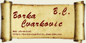 Borka Čvarković vizit kartica